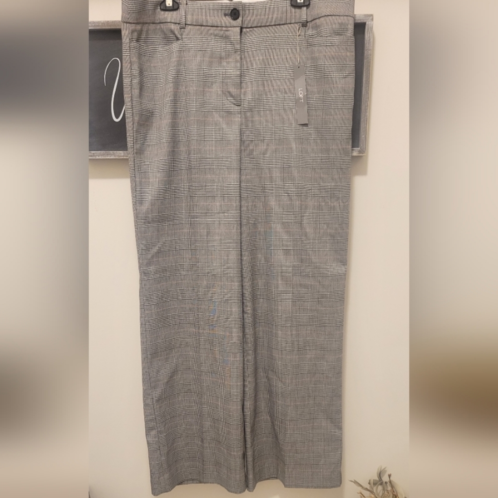 Ann Taylor Loft High Waist Glen Plaid Pants; Size 14